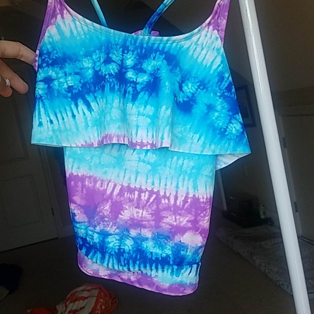 2 piece X Back Kids Bathing Suit Size- 7/8